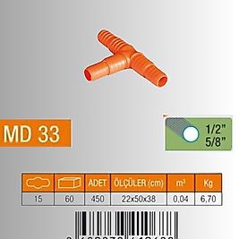 MED 33 HORTUM EKİ TURUNCU TE 1/2-5/8
