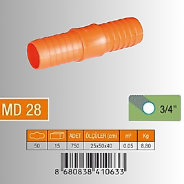 MD28 HORTUM EKİ TURUNCU 3/4