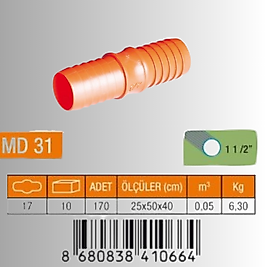 MD31 HORTUM EKİ TURUNCU 1 1/2