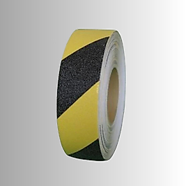 KAYDIRMAZ BANT SARI-SİYAH 25MMX15MT